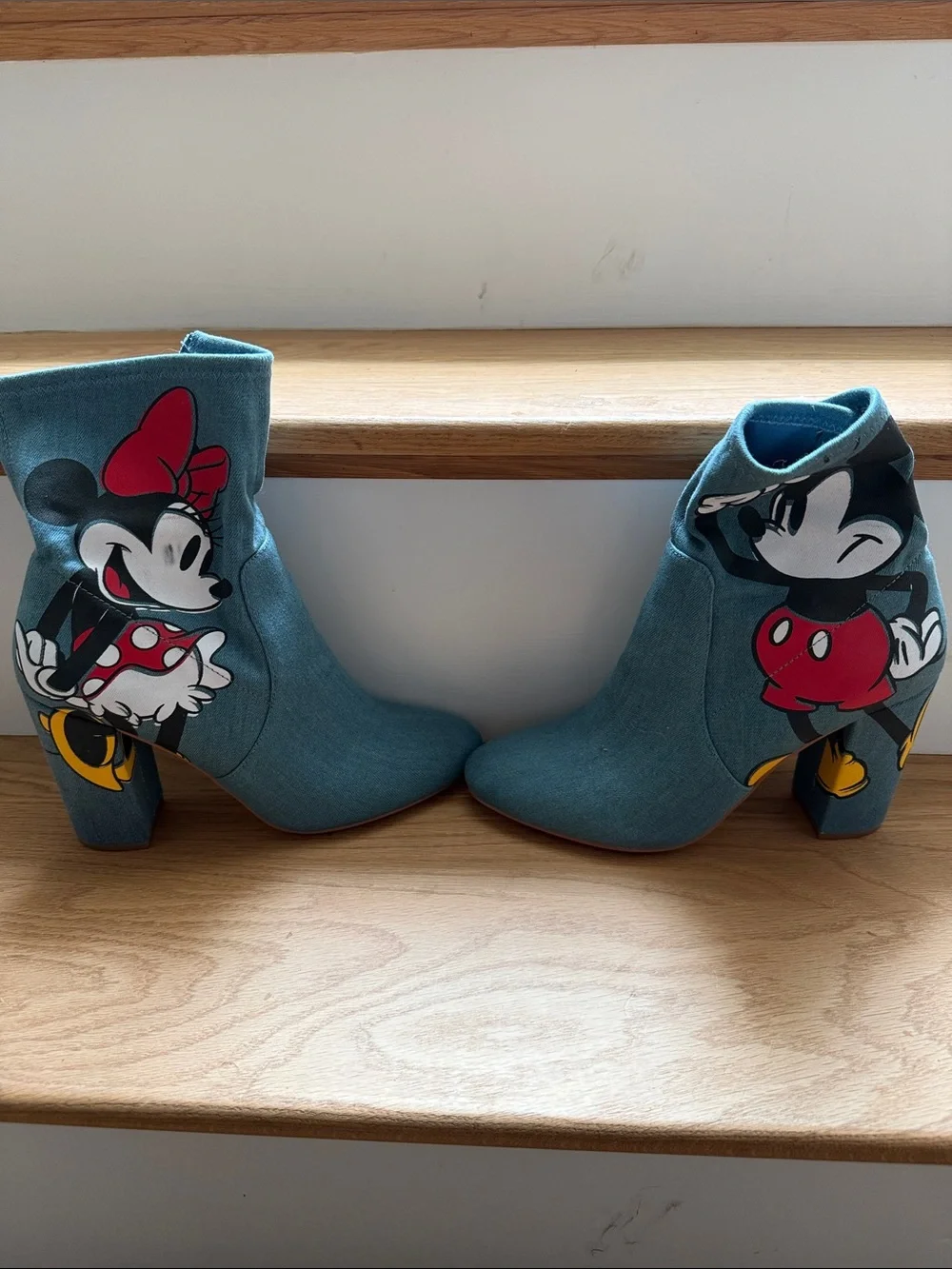 Disney x Aldo Special Edition 2019 Mickey and Minnie Step In Magic Denim Boots